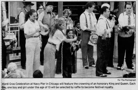 Mardi Gras celebration at Navy Pier in Chicago